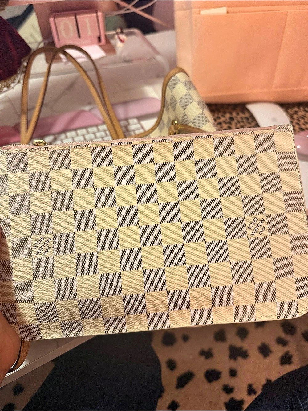 Louis Vuitton Neverfull MM Damier Azur Tote - Picture 3 of 11